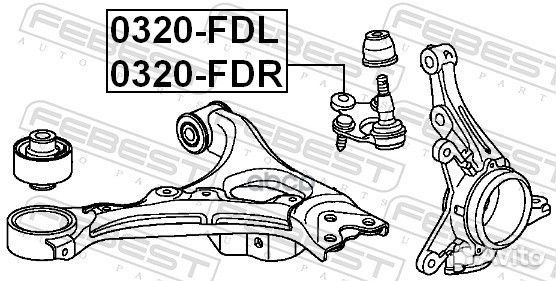 Опора шаровая правая honda civic 4D FD1 2006-2