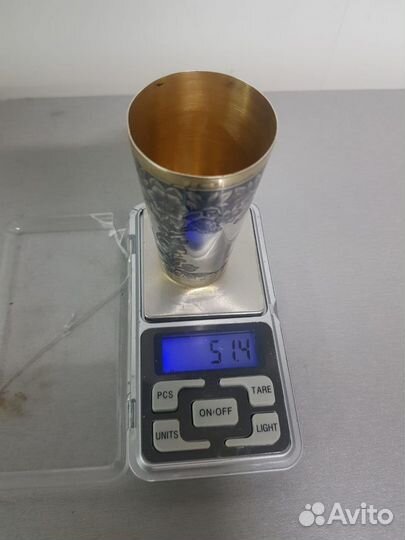 Стопка серебро СССР 875 проба со звездой