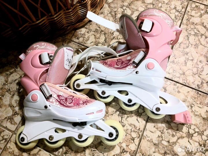Детские ролики с защитой размер 30-33