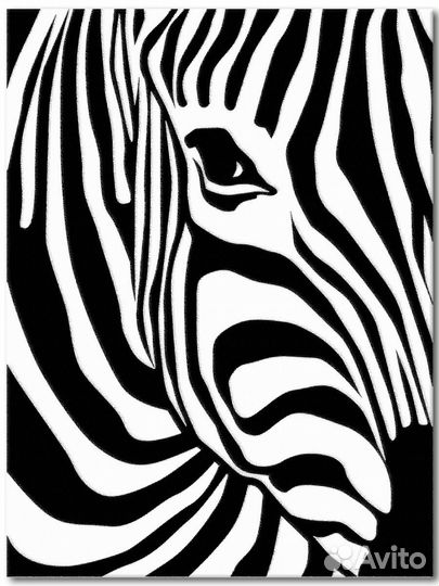 Картина Зебра, холст