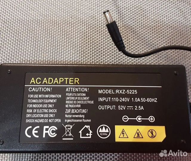 Блок питания для видеорегистратора 52 вольта