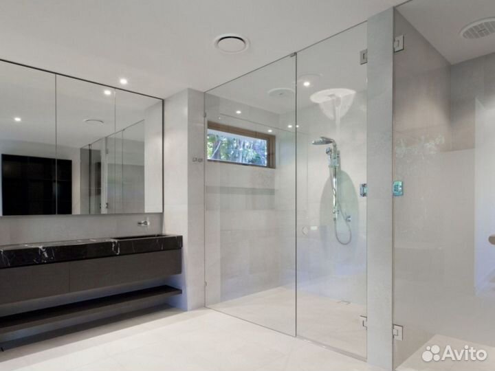 Стеклянные душевые для ванной