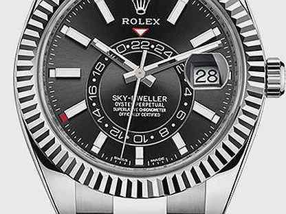 Швейцарские часы Rolex Sky-Dweller steel and white