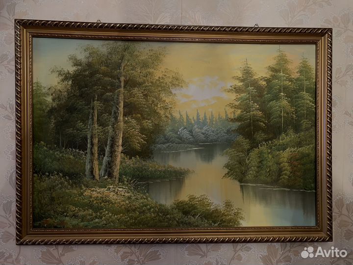 Картина, пейзаж, репродукция. Багетная рама