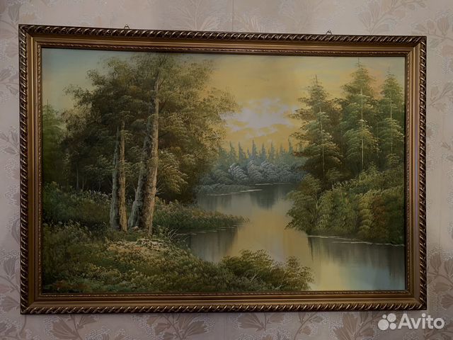 Картина, пейзаж, репродукция. Багетная рама