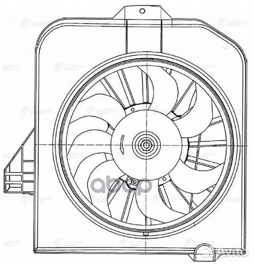 Э/вентилятор охл. для а/м Dodge Caravan (01) /C