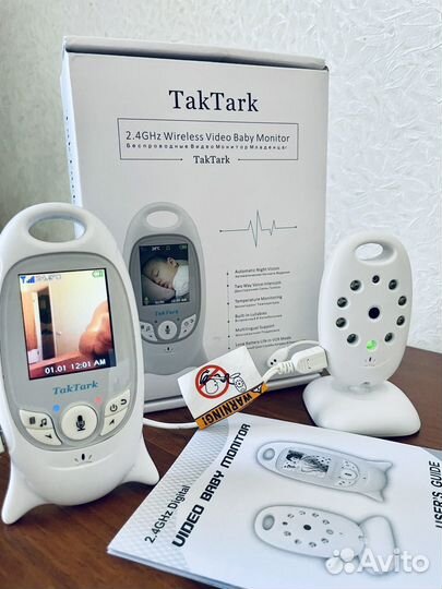 Видеоняня с двусторонним звуком, ночным видиньем