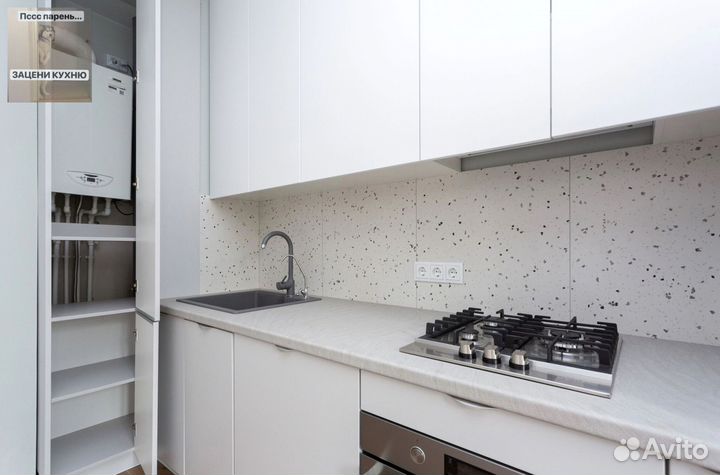 Прямая в потолок кухня на заказ