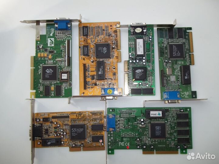 Видеокарты AGP, PCI и ISA