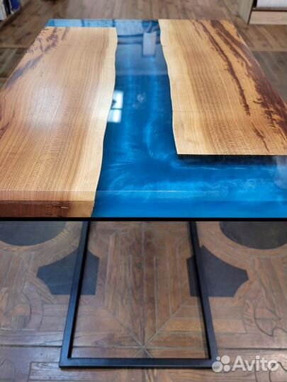 Стол прикроватный из слэба в стиле лофт