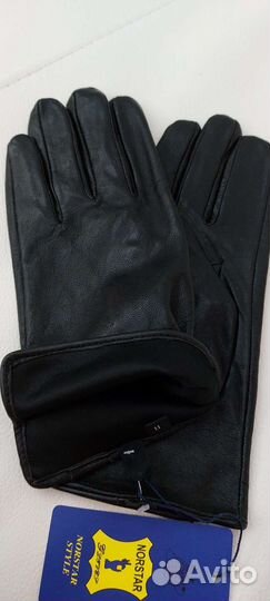 Мужские перчатки из натуральной кожи на шёлке