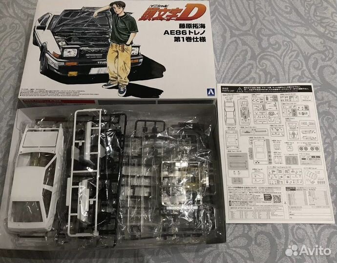 Сборная модель 1/24 Aoshima Toyota Trueno AE 86