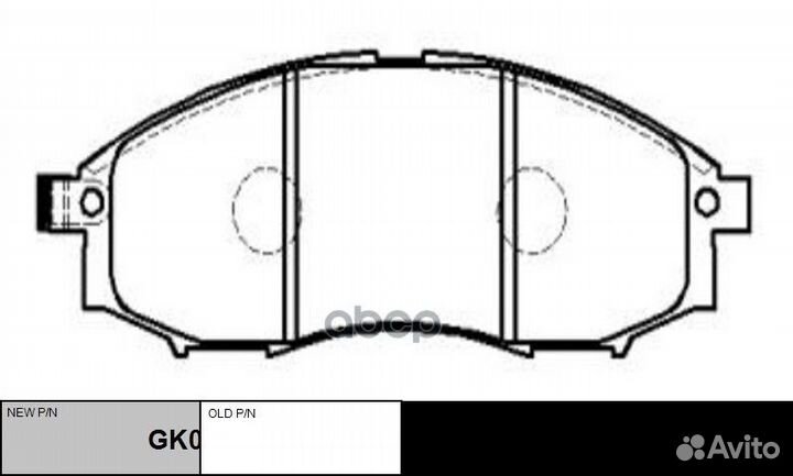 Колодки тормозные nissan pick-UP 98- передние(н