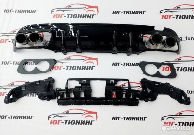 Диффузор c-class w205 с43 amg стиль 2019 черные