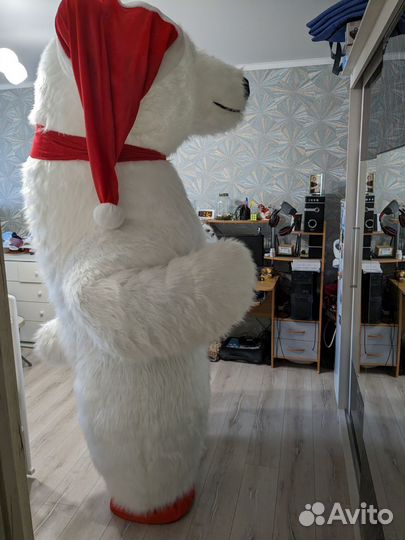 Новогодний костюм для надувного медведя