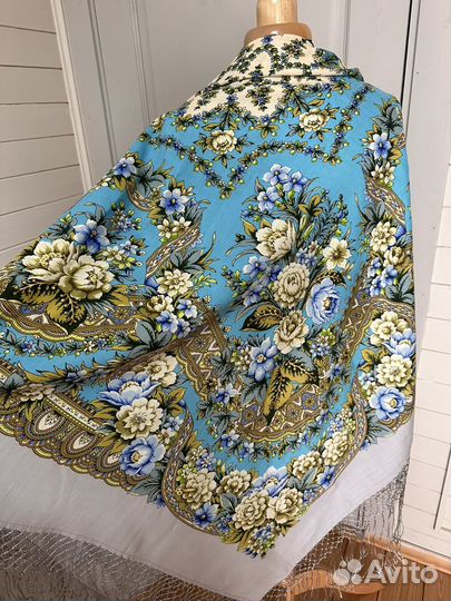 Павловопосадский платок шерсть