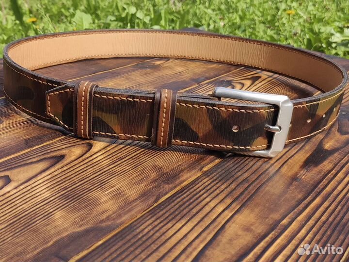 Ремень из натуральной кожи. Ручная работа