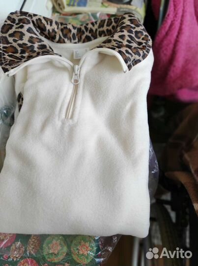 Флисовая кофта. Цвет молочной шерсти