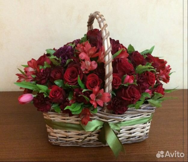 Цветы. Корзины с цветами, букеты