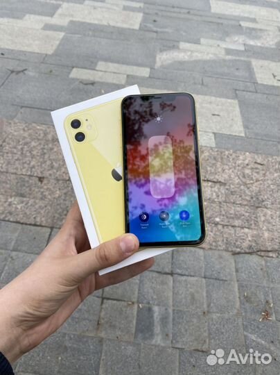 iPhone 11 128gb Yellow Ростест+Чек (sim+esim)