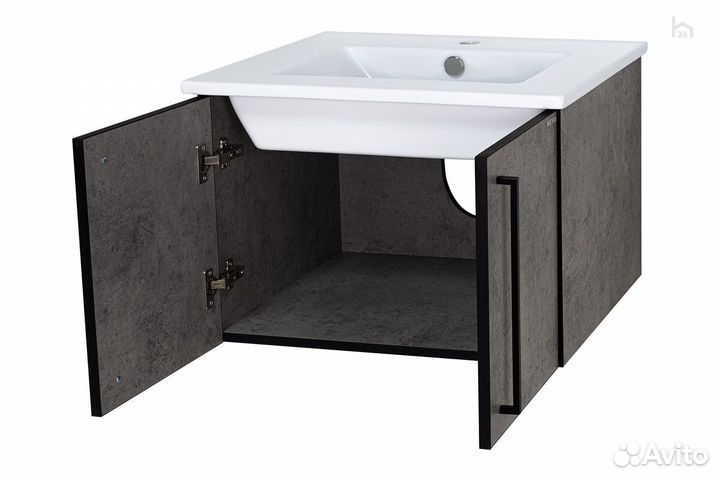 Тумба для ванной с раковиной подвесная Rock