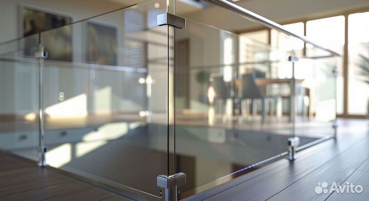 Стеклянное ограждение под кдюч