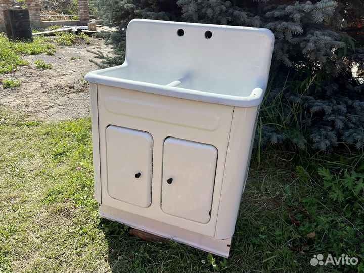 Мойка старинная с тумбой эмаль