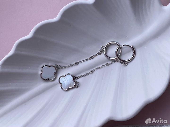 Серьги подвески van cleef