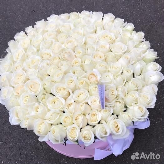 Букет из 101 белых роз Цветы Розы Владимир