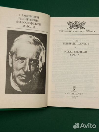 Пьер Тейяр де Шарден «Божественная среда»