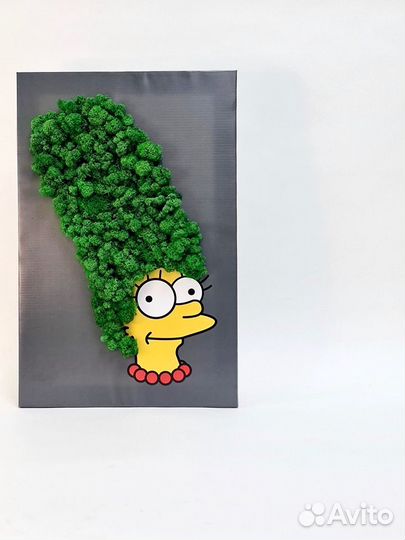 Панно из стабилизированного мха Симпсон