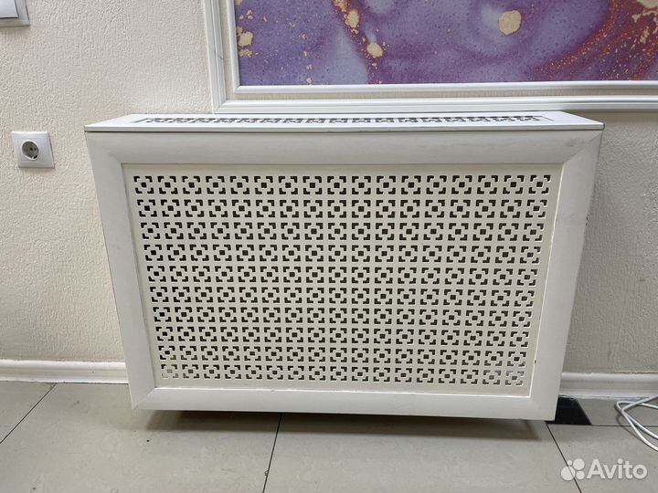 Экран для радиатора мдф белый, 600х900х200мм