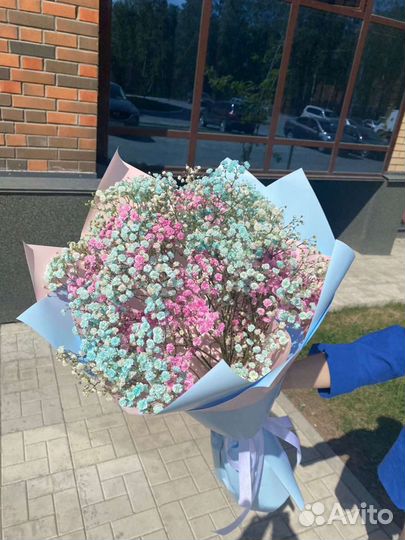 Букет цветы из гипсофилы, доставка