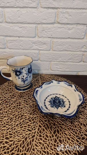 Фарфоровая посуда гжель, СССР