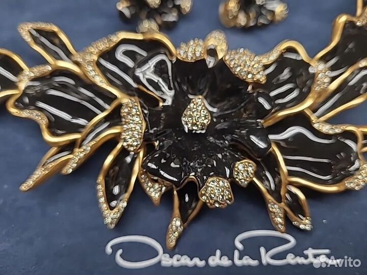 Oscar DE la Renta колье, клипсы оригинал