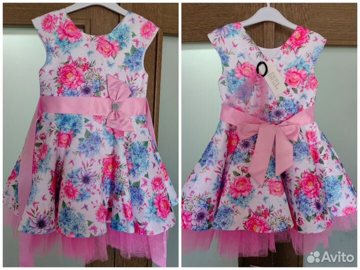 Платье новое, размер 122 на 6-7 лет, нарядное