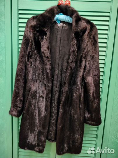 Шуба норковая 42 разм, 90 см