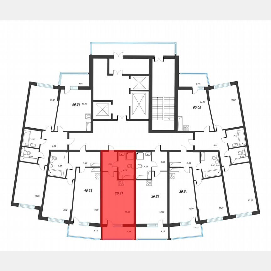 Квартира-студия, 29,1 м², 14/22 эт.