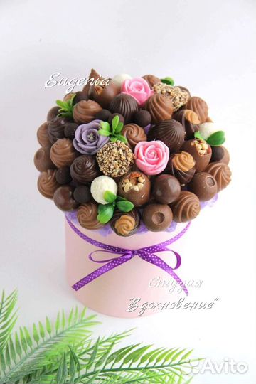 Съедобные букеты из конфет