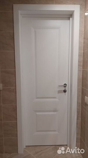 Двери межкомнатные с коробкой белые