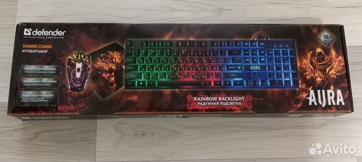 Игровая клавиатура и мышка с подсветкой Defender