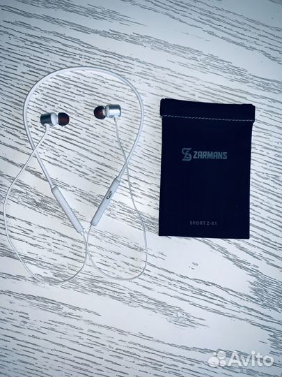 Наушники беспроводные новые Zarmans sport Z-X1 бел