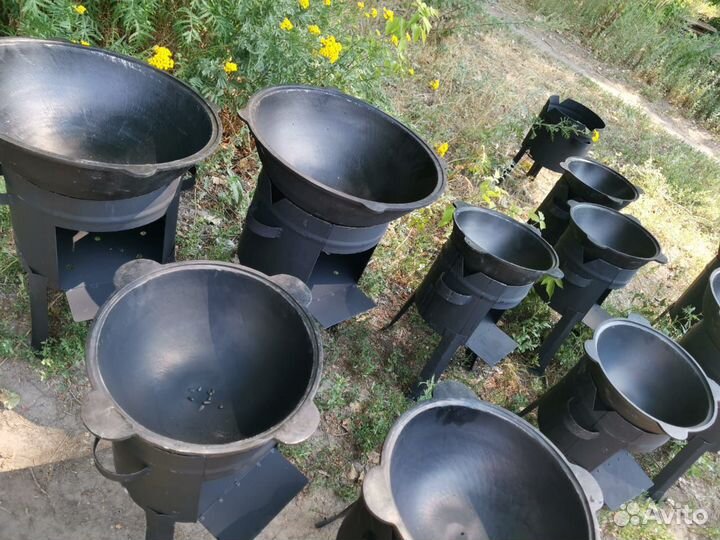 Казан чугунный 4,6,8,10,12,16,22, 30 литровый самы