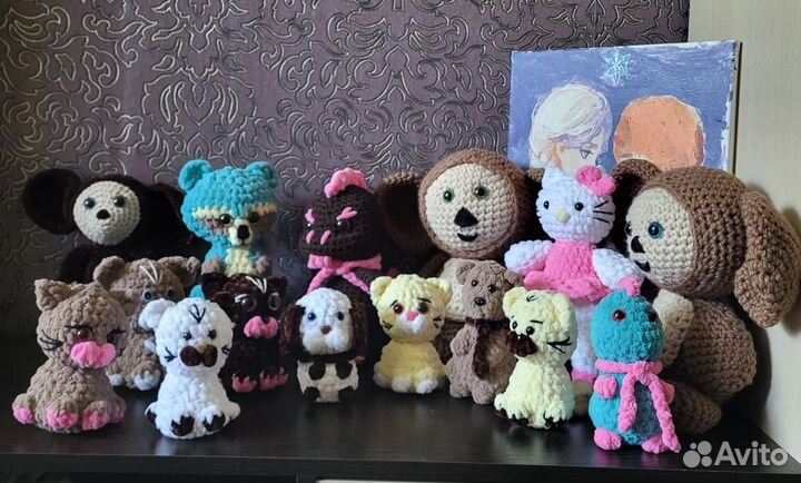 Чебурашка,Хелоу-китти - игрушки ручной работы