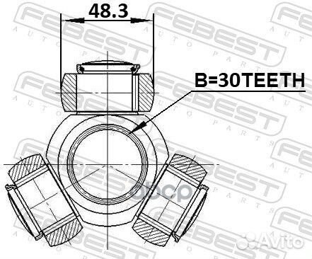 Трипод Febest 547 218299, 2182A7, 2182J4, E61009