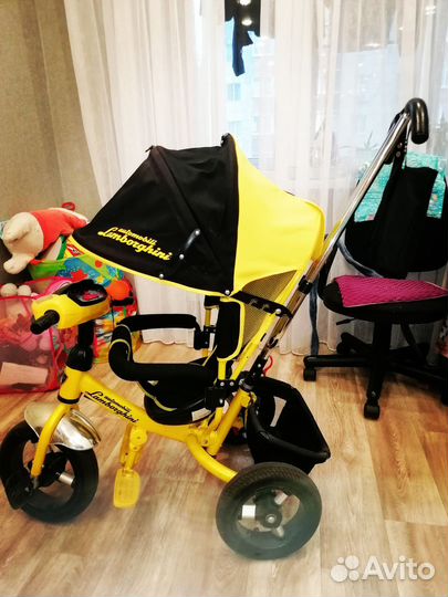 Детский трехколесный велосипед lamborghini