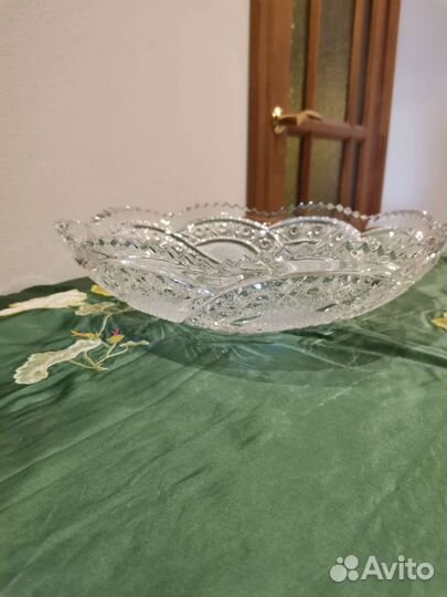 Большая хрустальная ваза СССР