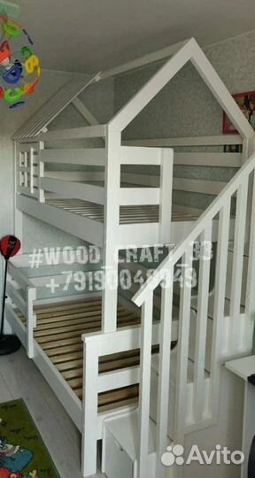 Кровать-домик чердак для детей