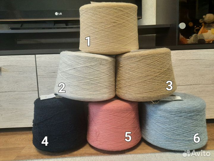 Пряжа в бобинах Италия