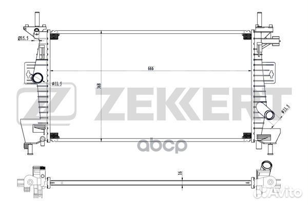 Радиатор охл. дв. Ford C-Max II 10- Focus III